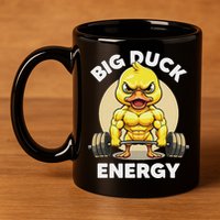 Big Duck Energy Duck Lovers Funny Gym Weightlifting Duck 11oz C Handle Ceramic Mug