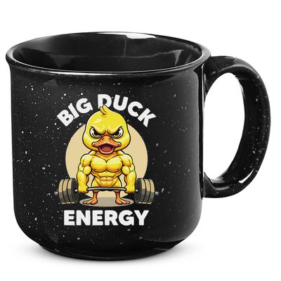 Big Duck Energy Duck Lovers Funny Gym Weightlifting Duck 15oz Campfire Ceramic Mug
