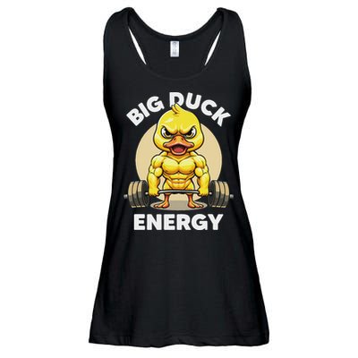 Big Duck Energy Duck Lovers Funny Gym Weightlifting Duck Ladies Essential Flowy Tank