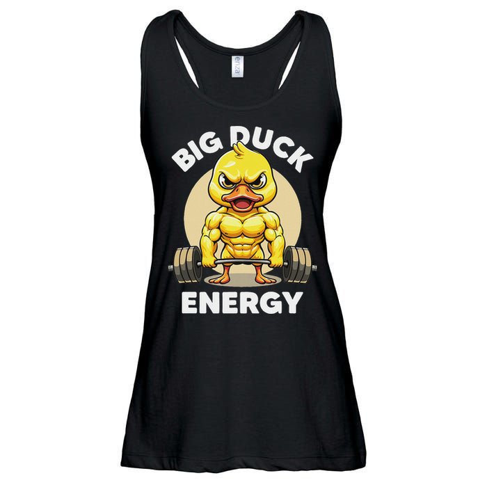 Big Duck Energy Duck Lovers Funny Gym Weightlifting Duck Ladies Essential Flowy Tank