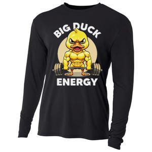 Big Duck Energy Duck Lovers Funny Gym Weightlifting Duck Cooling Performance Long Sleeve Crew