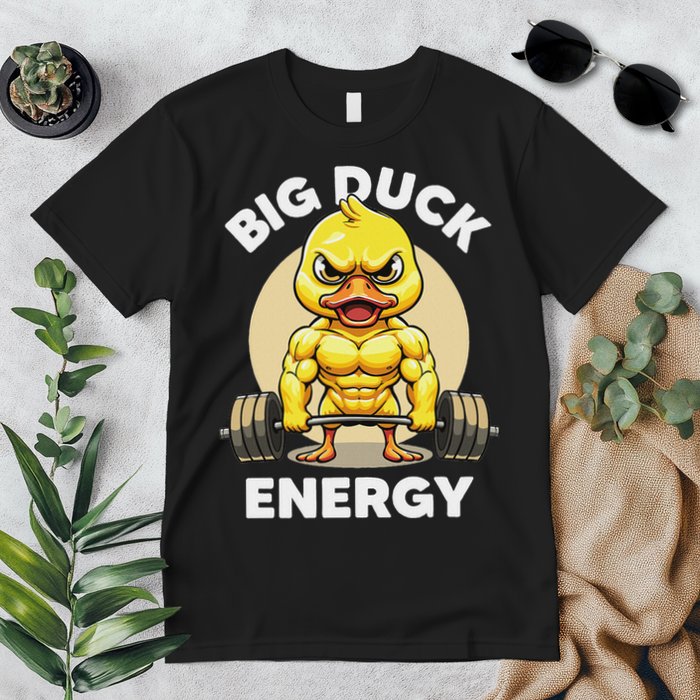 Big Duck Energy Duck Lovers Funny Gym Weightlifting Duck Premium T-Shirt