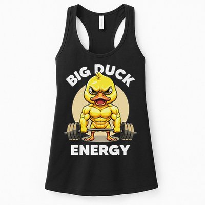 Big Duck Energy Duck Lovers Funny Gym Weightlifting Duck Womens Tank Top