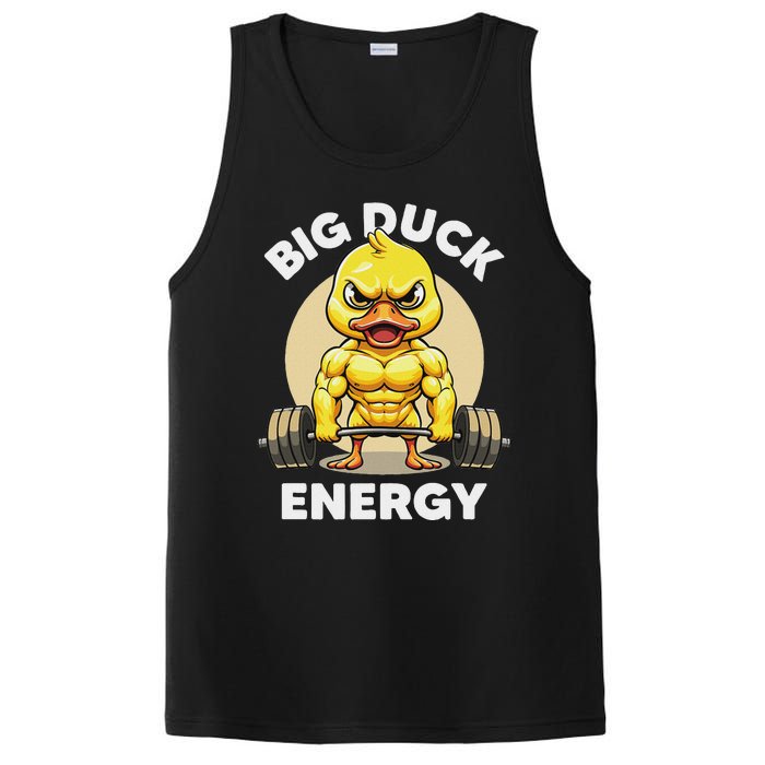 Big Duck Energy Duck Lovers Funny Gym Weightlifting Duck PosiCharge Competitor Tank