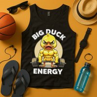 Big Duck Energy Duck Lovers Funny Gym Weightlifting Duck Tank Top