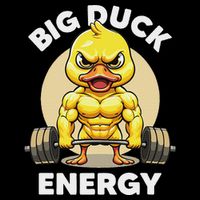 Big Duck Energy Duck Lovers Funny Gym Weightlifting Duck Women's Crop Top Tee