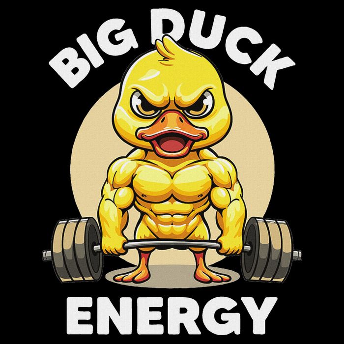 Big Duck Energy Duck Lovers Funny Gym Weightlifting Duck Women's Crop Top Tee