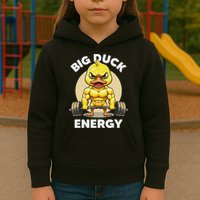 Big Duck Energy Duck Lovers Funny Gym Weightlifting Duck Kids Hoodie