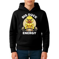 Big Duck Energy Duck Lovers Funny Gym Weightlifting Duck Kids Hoodie