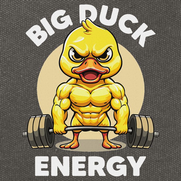 Big Duck Energy Duck Lovers Funny Gym Weightlifting Duck Cotton Canvas Backpack