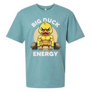 Big Duck Energy Duck Lovers Funny Gym Weightlifting Duck Sueded Cloud Jersey T-Shirt