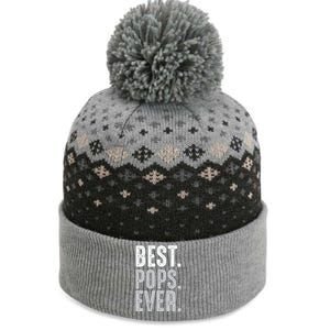 Best Dad Ever Best Pops Ever Protector Husband Fathers Day The Baniff Cuffed Pom Beanie