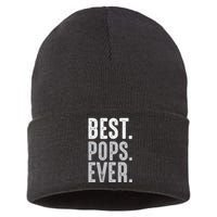 Best Dad Ever Best Pops Ever Protector Husband Fathers Day Sustainable Knit Beanie