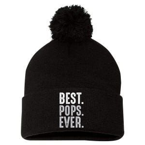 Best Dad Ever Best Pops Ever Protector Husband Fathers Day Pom Pom 12in Knit Beanie