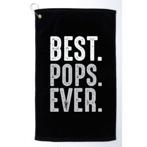 Best Dad Ever Best Pops Ever Protector Husband Fathers Day Platinum Collection Golf Towel