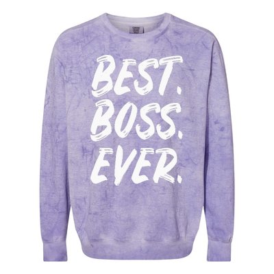 Boss Day Employee Appreciation Office Gift |S & Wo Colorblast Crewneck Sweatshirt