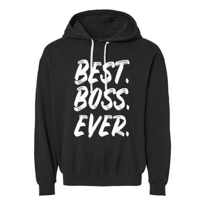 Boss Day Employee Appreciation Office Gift |S & Wo Garment-Dyed Fleece Hoodie