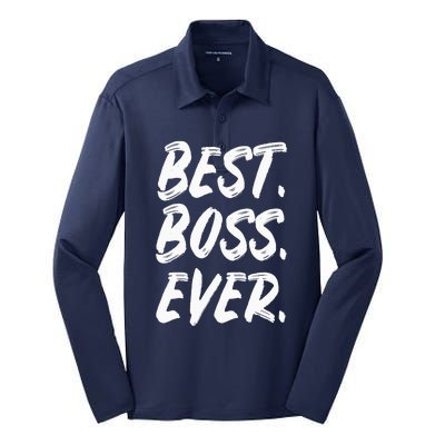 Boss Day Employee Appreciation Office Gift |S & Wo Silk Touch Performance Long Sleeve Polo