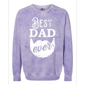 Best Dad Ever Gift For Bearded Daddys Father's Day Cute Gift Colorblast Crewneck Sweatshirt