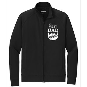 Best Dad Ever Gift For Bearded Daddys Father's Day Cute Gift Stretch Full-Zip Cadet Jacket