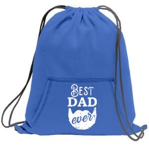 Best Dad Ever Gift For Bearded Daddys Father's Day Cute Gift Sweatshirt Cinch Pack Bag