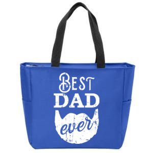 Best Dad Ever Gift For Bearded Daddys Father's Day Cute Gift Zip Tote Bag