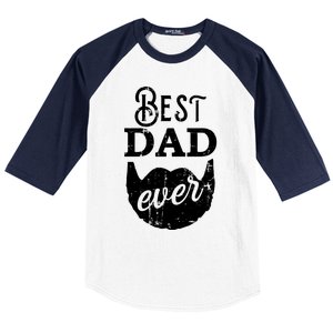 Best Dad Ever Gift For Bearded Daddys Father's Day Cute Gift Baseball Sleeve Shirt