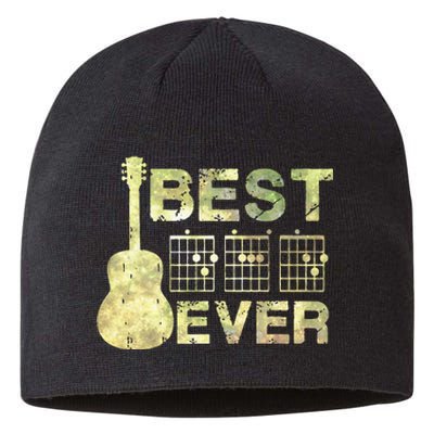 Best Dad Ever Guitar Chords Guitarist Father Father's day Sustainable Beanie