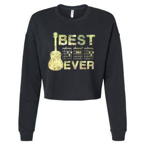 Best Dad Ever Guitar Chords Guitarist Father Father's day Cropped Pullover Crew