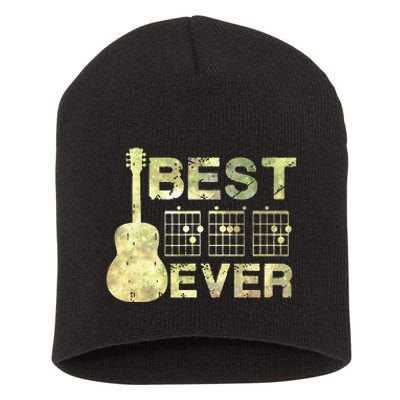 Best Dad Ever Guitar Chords Guitarist Father Father's day Short Acrylic Beanie