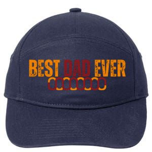 Best Dad Ever Happy Fathers Day 7-Panel Snapback Hat