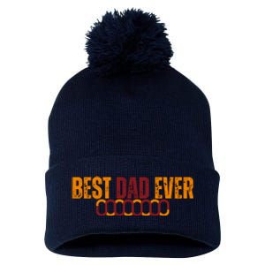 Best Dad Ever Happy Fathers Day Pom Pom 12in Knit Beanie