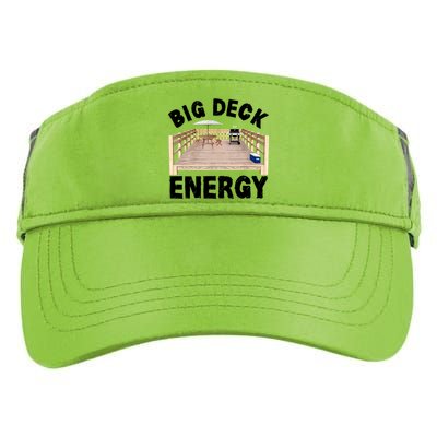 Big Deck Energy | Funny Back Yard Deck Owner & Carpentry Pun Adult Drive Performance Visor