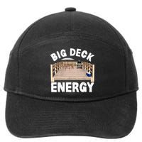 Big Deck Energy | Funny Back Yard Deck Owner & Carpentry Pun 7-Panel Snapback Hat