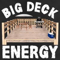 Big Deck Energy | Funny Back Yard Deck Owner & Carpentry Pun Adult Drive Performance Visor