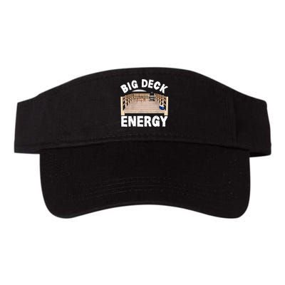 Big Deck Energy | Funny Back Yard Deck Owner & Carpentry Pun Valucap Bio-Washed Visor