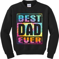 Best Dad Ever Vintage Tie Dye Funny Fathers Day Kids Sweatshirt