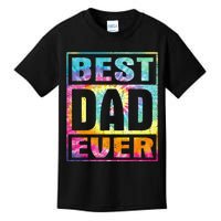 Best Dad Ever Vintage Tie Dye Funny Fathers Day Kids T-Shirt