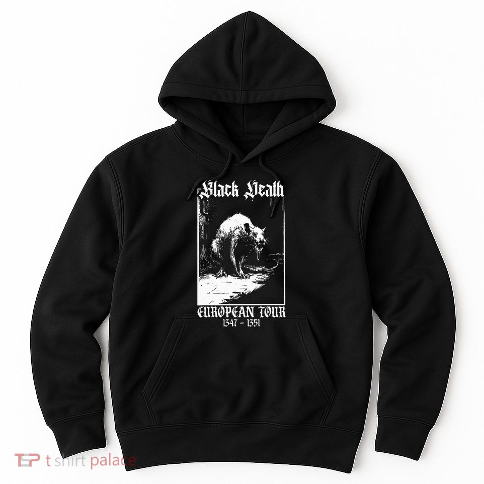 Black Death European Plague Rat Medieval History Goth Hoodie