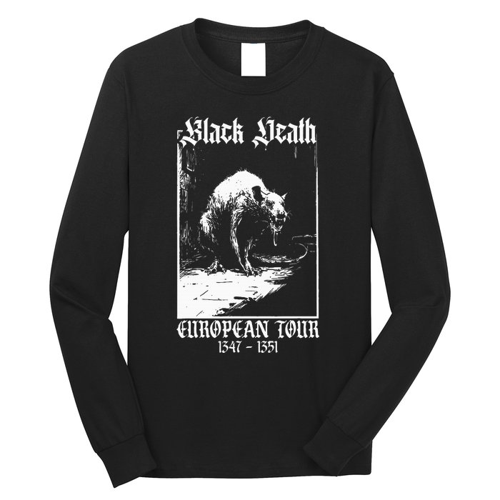 Black Death European Plague Rat Medieval History Goth Long Sleeve Shirt