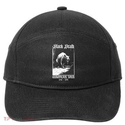 Black Death European Plague Rat Medieval History Goth 7-Panel Snapback Hat