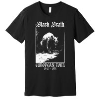 Black Death European Plague Rat Medieval History Goth Premium T-Shirt