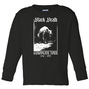 Black Death European Plague Rat Medieval History Goth Toddler Long Sleeve Shirt