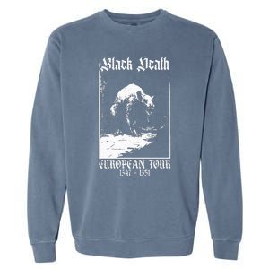 Black Death European Plague Rat Medieval History Goth Garment-Dyed Sweatshirt