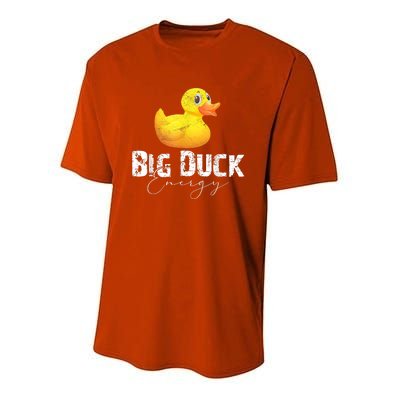 Big Duck Energy Yellow Rubber Duck Lover Youth Performance Sprint T-Shirt