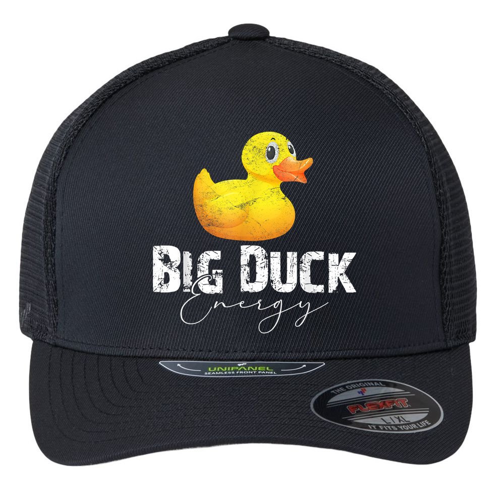 Big Duck Energy Yellow Rubber Duck Lover Flexfit Unipanel Trucker Cap