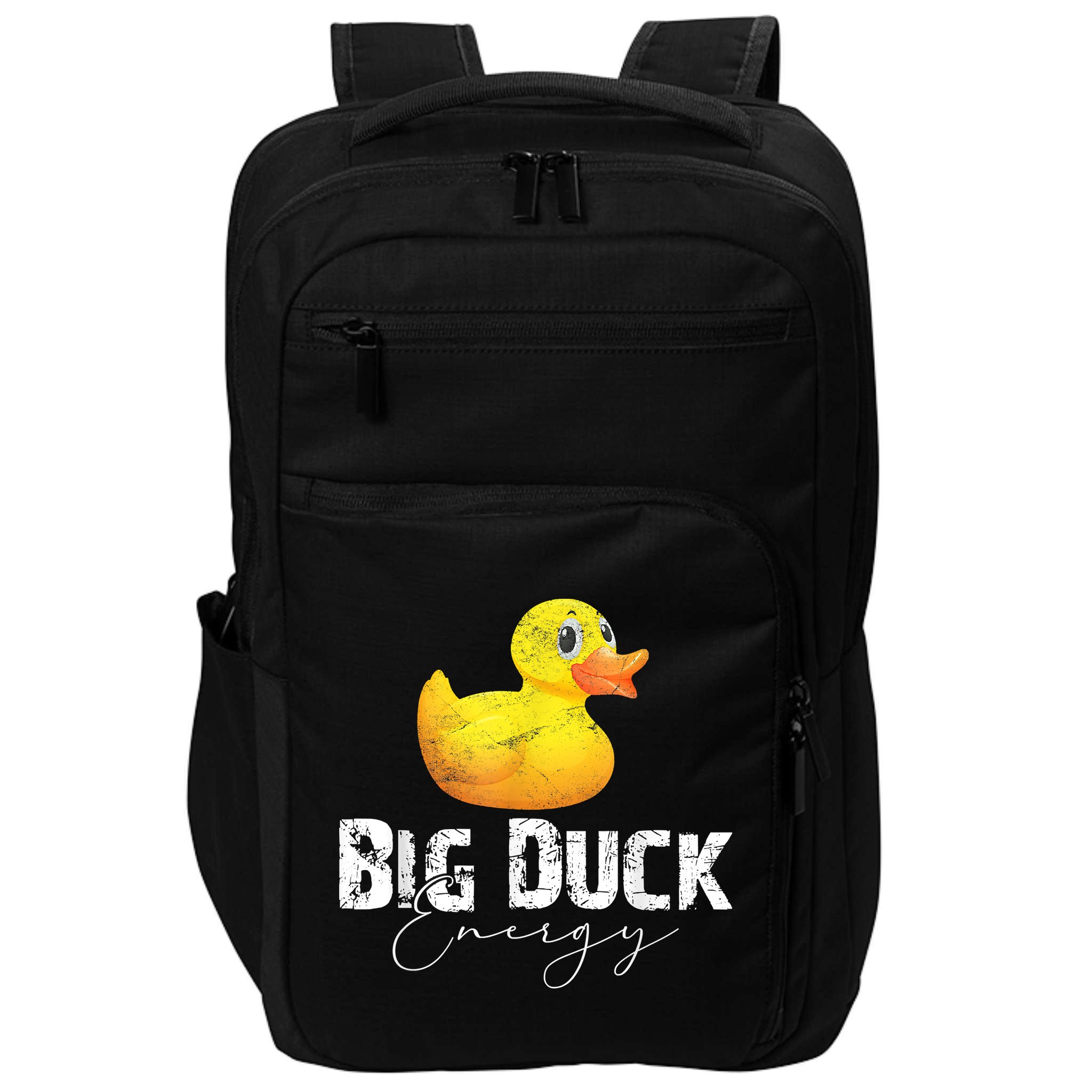 Big Duck Energy Yellow Rubber Duck Lover Impact Tech Backpack
