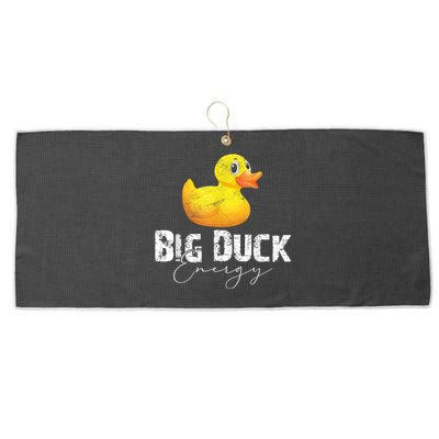 Big Duck Energy Yellow Rubber Duck Lover Large Microfiber Waffle Golf Towel