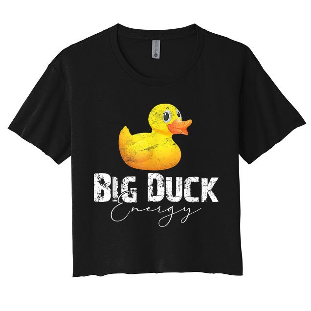 Big Duck Energy Yellow Rubber Duck Lover Women's Crop Top Tee