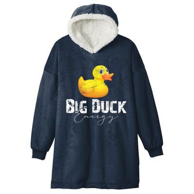 Big Duck Energy Yellow Rubber Duck Lover Hooded Wearable Blanket